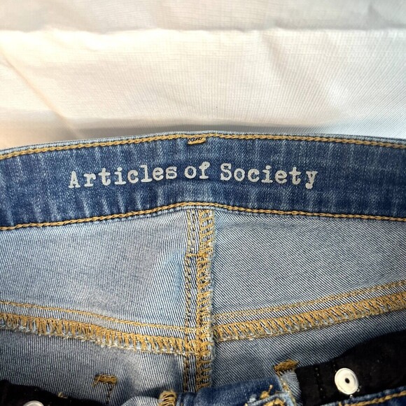 Articles of Society Carly Skinny‎ Crop Med Wash Jean Women's Size 25 - Picture 3 of 11